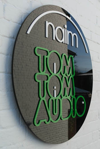 tom tom audio signage outside st albans showroom