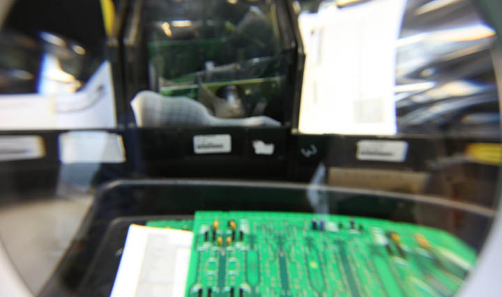 Circuit board inspection is optically assisted.
