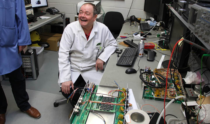 Ricky runs the test and development department and makes all the product testing hardware.